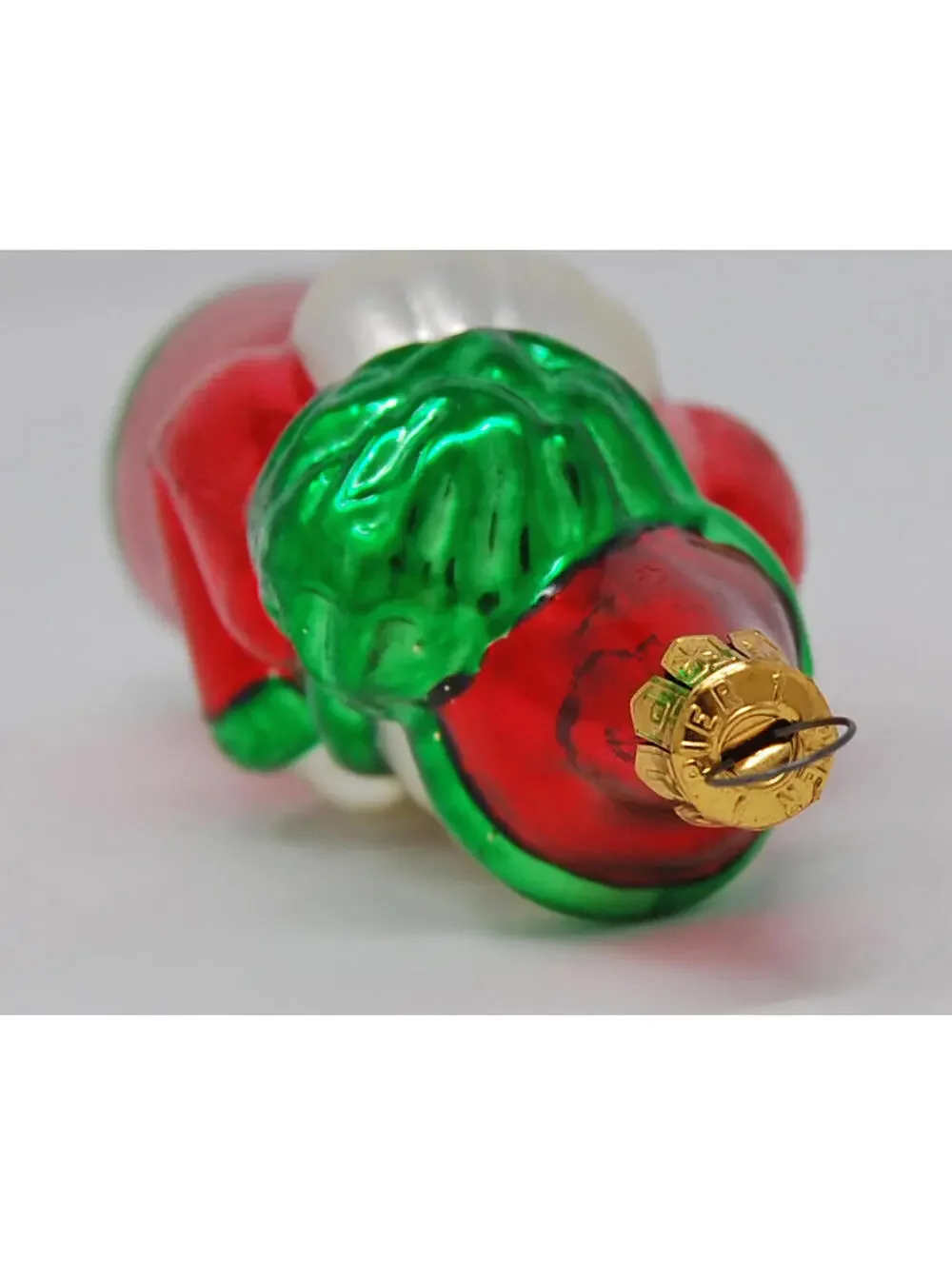 Pier 1 Mercury Glass Old World Santa Shaped Christmas Ornament Vintage